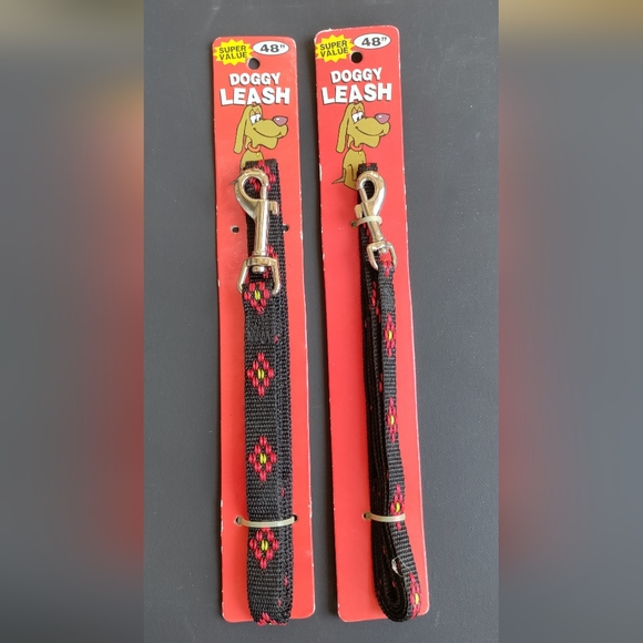 NEW 3-PC Doggie Collar 24", Leashes 48" & 48" Matching Set! Nice Design. Durable - Picture 13 of 14